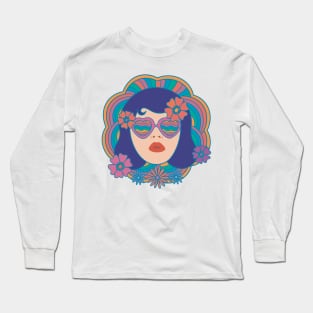 Retro Groovy Girl Long Sleeve T-Shirt